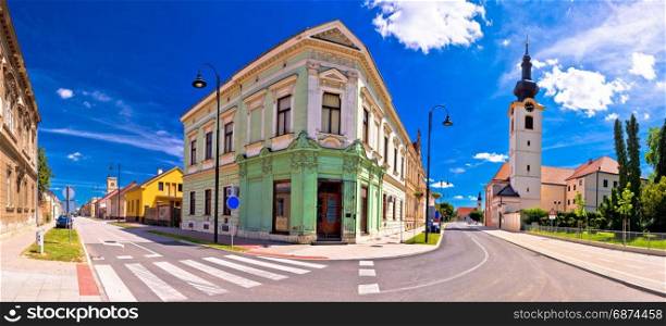Town of Koprivnica old street view, Podravina region of Croatia