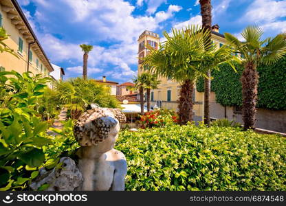 Town of Lazise street architecture and nature view, Lago di Garda, Italy