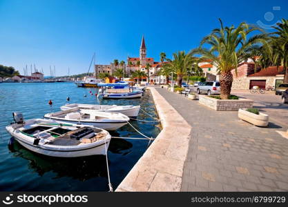 Town of Milna on Brac island waterfront view, Dalmatia, Croatia
