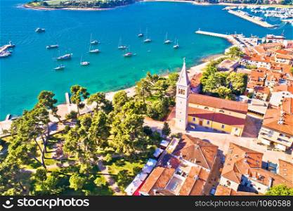 Town of Novigrad Istarski historic center architecture and sailing coastline view, archipelago of Istria, Croatia
