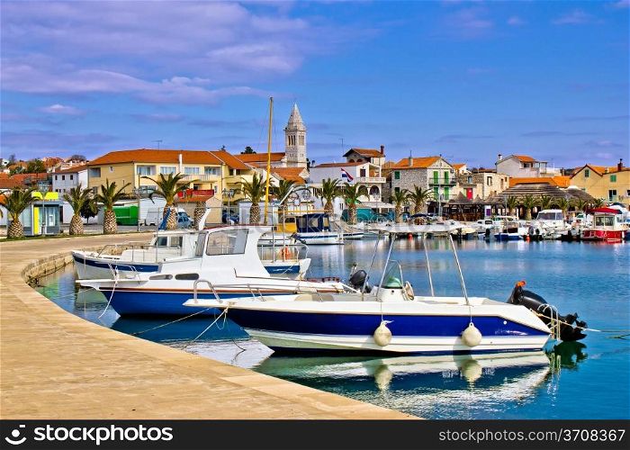Town of Pakostane waterfront, in Dalmatia, Croatia