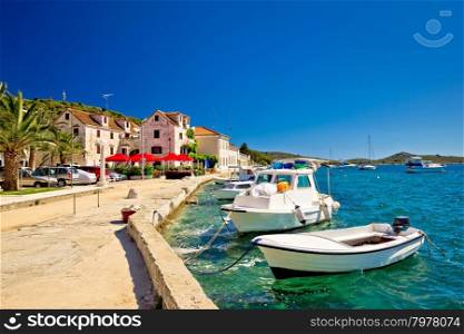 Town of Rogoznica on Adriatic coast summer view, Dalmatia, Croatia