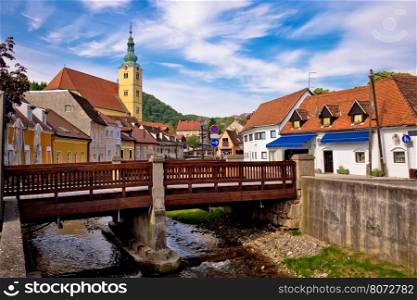 Town of Samobor river and architecture, northern Croatia