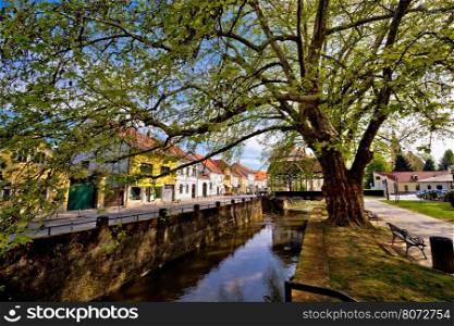 Town of Samobor river and park view, northern Croatia