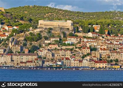 Town of Sibenik historic waterfront view, Croatia, Dalmatia