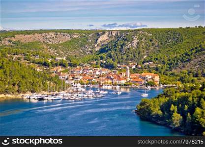 Town of Skradin on Krka river, Dalmatia, Croatia