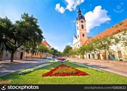 Town of Sombor square and architecture view, Vojvodina region of Serbia