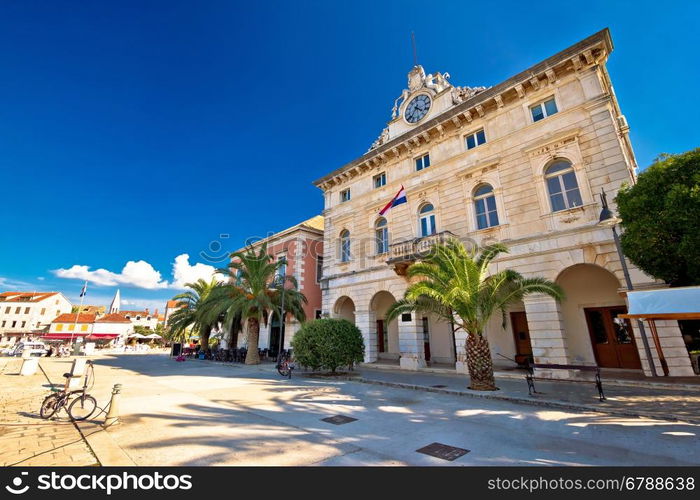 Town of Stari Grad waterfront architecture, island of Hvar, Croatia