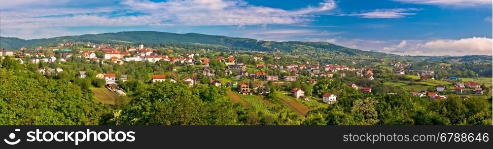 Town of Sveti Ivan Zelina panorama, Prigorje, Croatia
