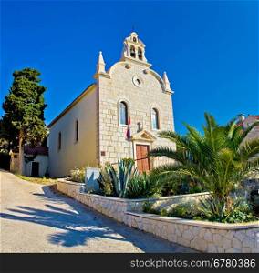 Town of Tribunj stone church, Dalmatia, Croatia