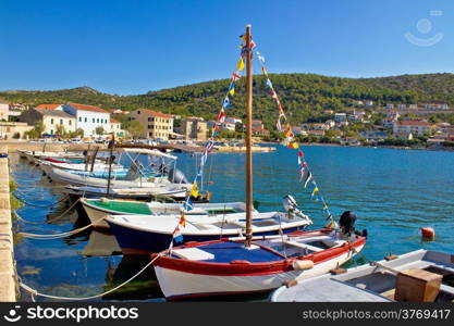 Town of Vinjerac pictoresque harbor, Dalmatia, Croatia