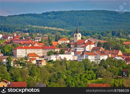 Town of Zelina in green nature view, Prigorje region of Croatia