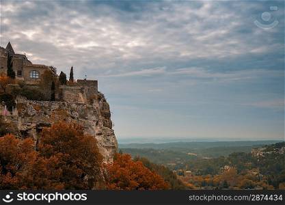Town on a cliff, Les Baux-de-Provence, France