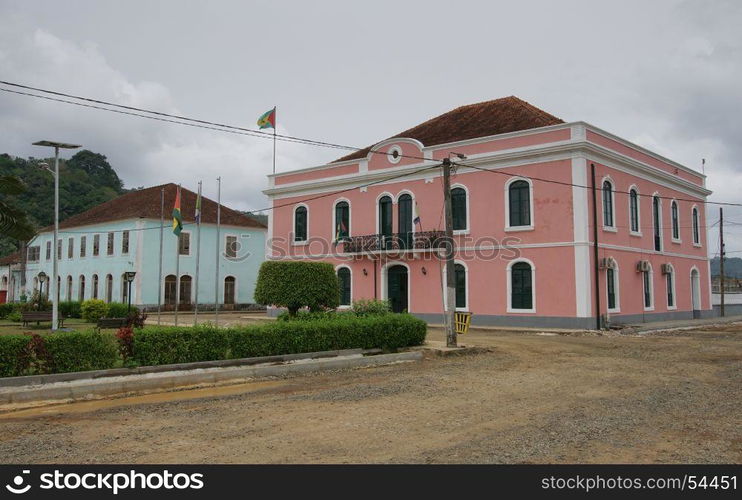 Townhall of Santo Antonio, Principe Island, Sao Tome and Principe