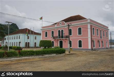 Townhall of Santo Antonio, Principe Island, Sao Tome and Principe