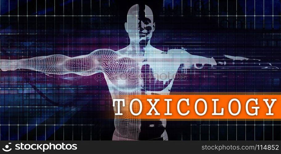 Toxicology Medical Industry with Human Body Scan Concept. Toxicology Medical Industry