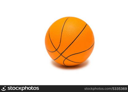 Toy basketball isolated on white background