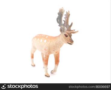 toy deer on a white background