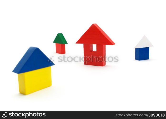 Toy houses. Element of design.