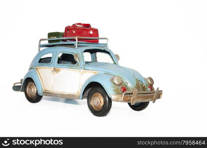 Toy model car isolated with white background