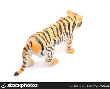 toy tiger on a white background