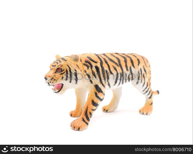 toy tiger on a white background