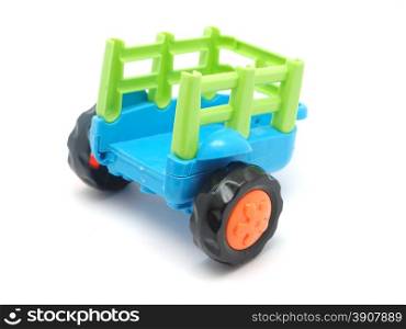 toy trailer on a white background