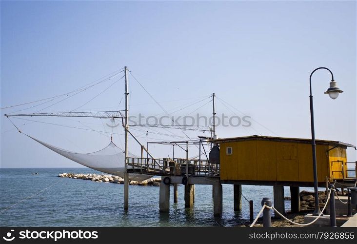 Trabucco is an old fishing machine typical of the Italian Adriatic Sea coast