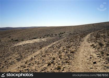 Track in Negev desert, Israel