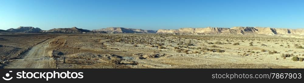 Track in Negev desert, Israel