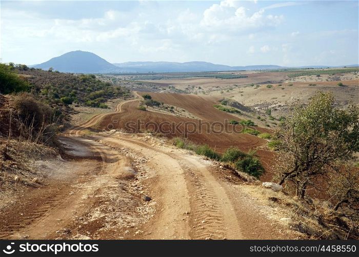Track to the Tavor mount in Israel