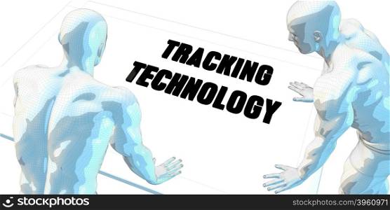 Tracking Technology Discussion and Business Meeting Concept Art. Tracking Technology