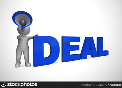 Trade deal icon concept means agreement and partnership. Doing business by negotiating with partners - 3d illustration
