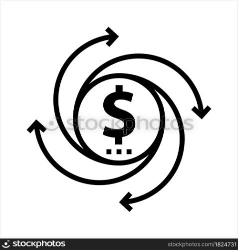 Trade Icon, Goods, Services Transfer From Entity To Another, Business Icon Vector Art Illustration