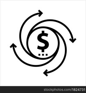 Trade Icon, Goods, Services Transfer From Entity To Another, Business Icon Vector Art Illustration