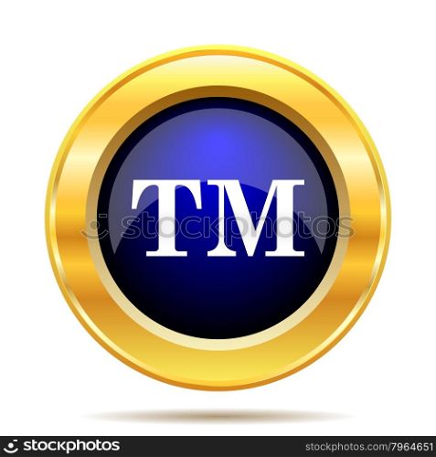 Trade mark icon. Internet button on white background.