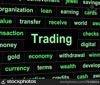 Trade Trading Indicating Buying E-Commerce And Import