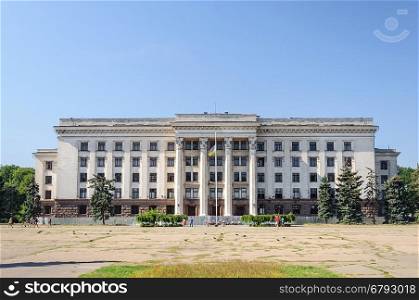 Trade Unions House on Kulikovo Field in Odessa, Ukraine