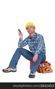 Tradesman fed up with his ringing phone