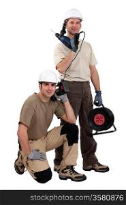 Tradesmen with their tools