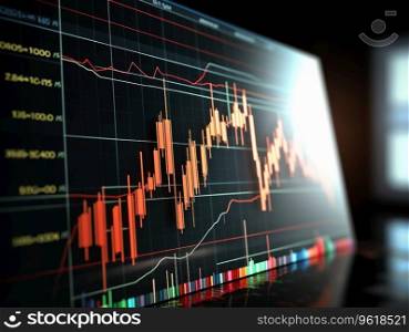 Trading Chart stock market trading investment Ai generated
