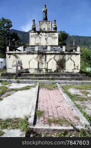 Traditional batak grave in village Ambarita on the Samosir island, Indonesia