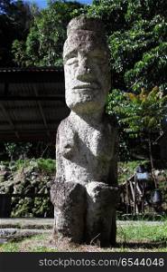 Traditional batak idol in Ambarita village, Indonesia
