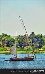 Traditional Boat on the Nile River in Egypt
