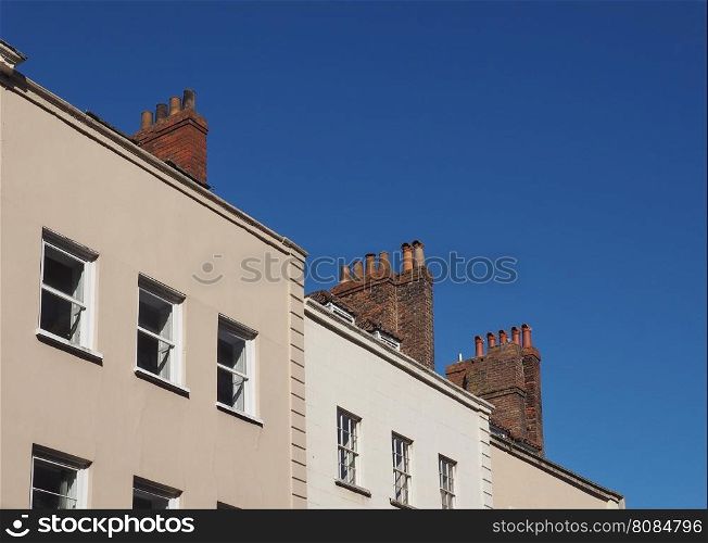 Traditional british homes. Row of traditional british houses in Bristol, UK