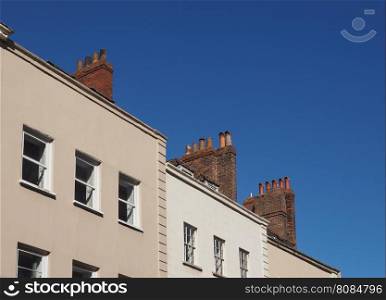 Traditional british homes. Row of traditional british houses in Bristol, UK