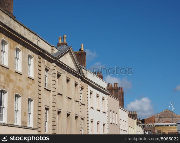 Traditional british homes. Row of traditional british houses in Bristol, UK