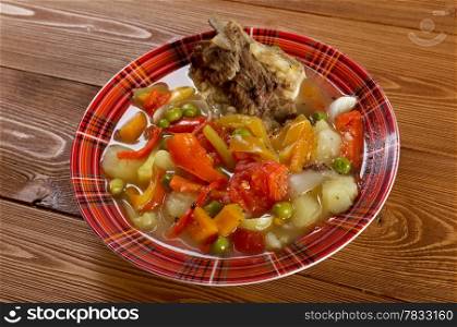 Traditional Bulgarian soup chorba.shurpa soup