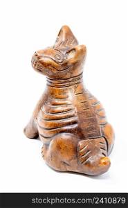 Traditional day of the dead Xolo dog ceramic statue isolated. Traditional day of the dead Xolo dog ceramic statue