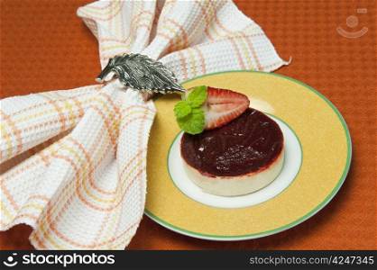 traditional dessert of Ecuador on colored background